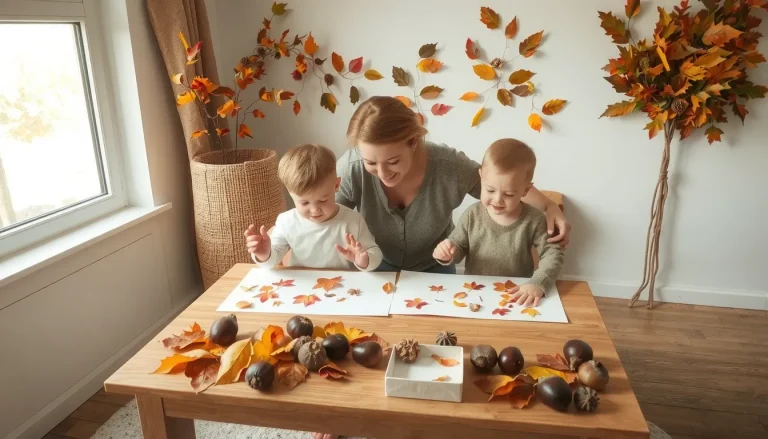 activités manuelles et sensorielles d’automne pour les 0-3 ans en structure
