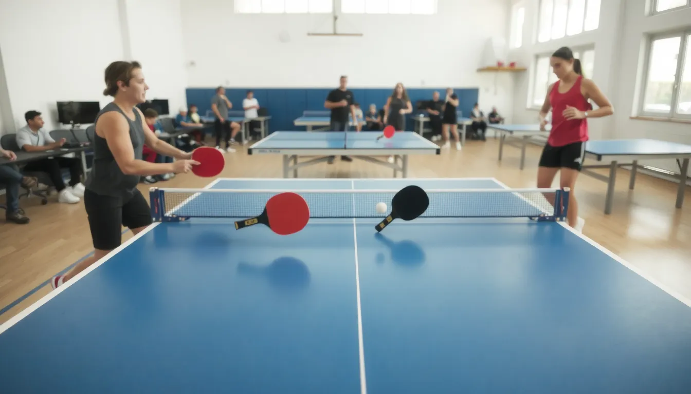 pratique le tennis de table